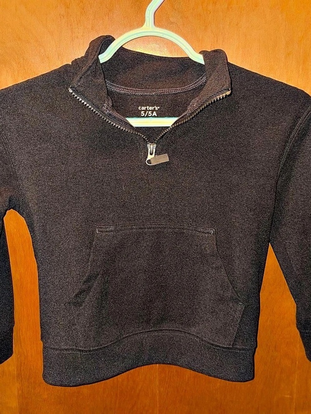 Carter's Half-Zip Pullover Hoodie Black Boys 5/5A